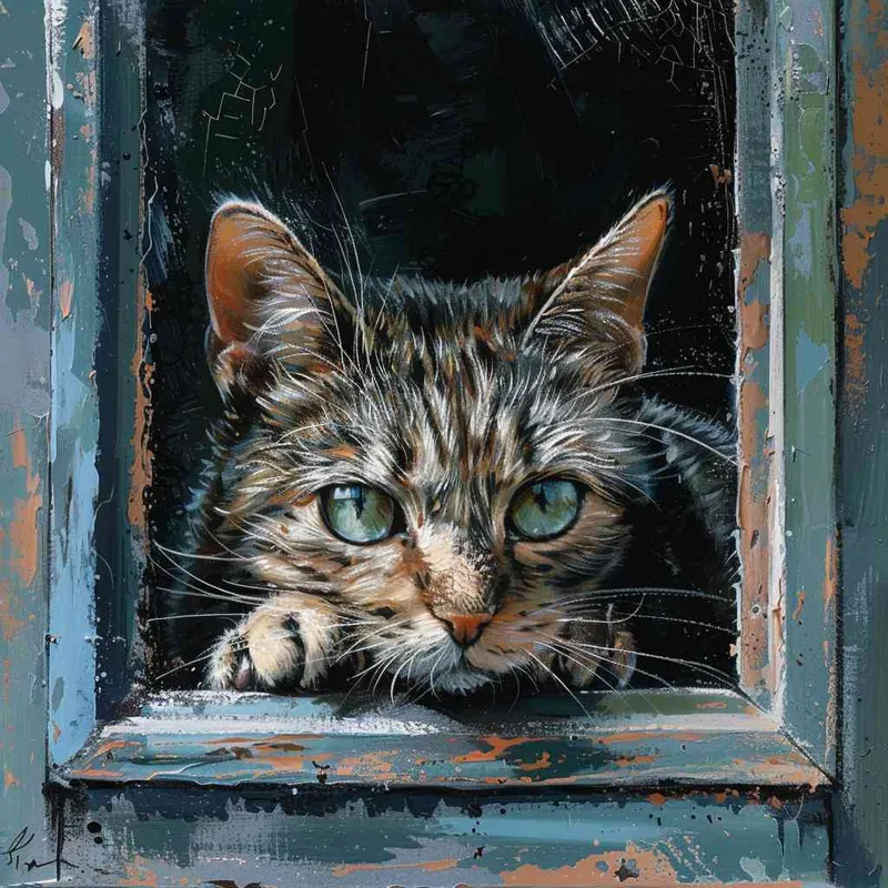 cat - AI绘画作品展示 | Midjourney中文版生成