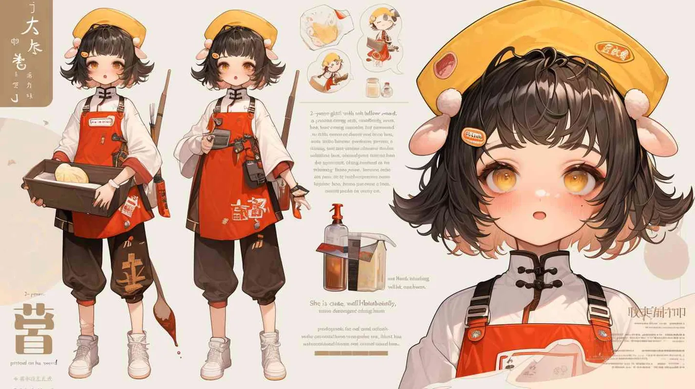 2岁中国女孩，黑色短发，双眼皮 ，黄色小圆形帽，白色长袖，红色围兜，红色围兜上印有“hare”字样，黑色休闲裤，白色鞋子，可爱，乖巧，友爱，呆萌，左手持有一个废弃的矿泉水瓶子，旁边有一个很大的垃圾箱，垃圾箱正面印有“保护环境”的字样  - style2部分
