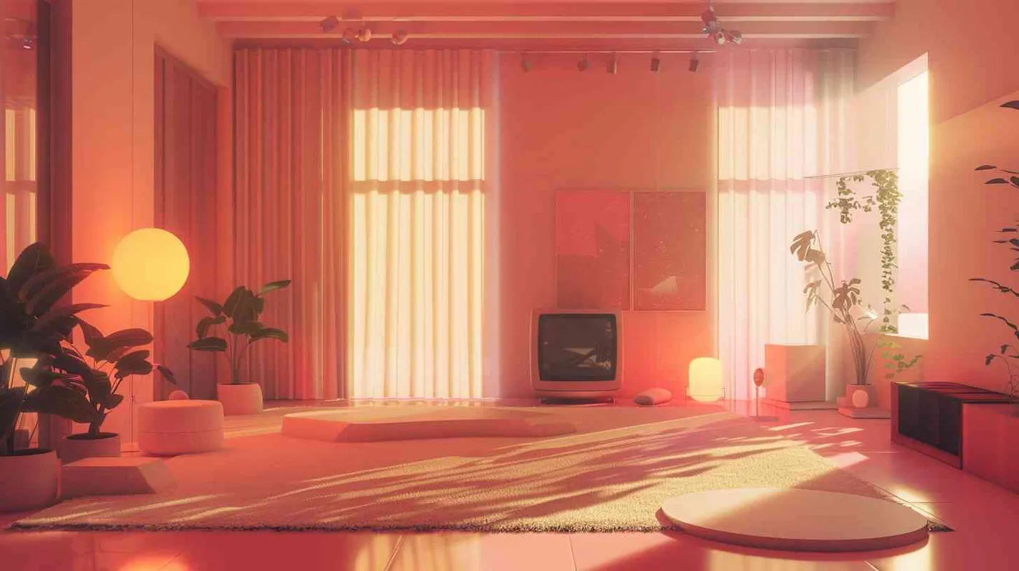 a room that has an interesting design, in the style of light pink and amber, minimalist line art, eco-friendly 
craftsmanship, hyper-realistic representation, bauhaus-inspired designs, Norwegian naturalistic representation, 
ultra detailed, Photorealistic, 16K, unreal engine  - style4部分