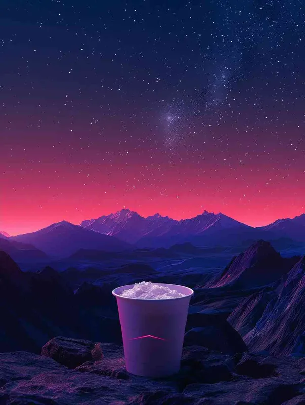 yoghurt packaging, minimalism, starry sky - style4部分