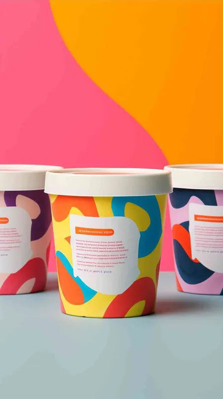 design a yogurt packaging, Picasso style, bright  - style3部分