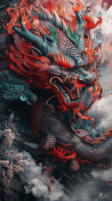 中国龙，潮流，衣服设计，高品质，4k，商业用图，电商封面图 - style2部分