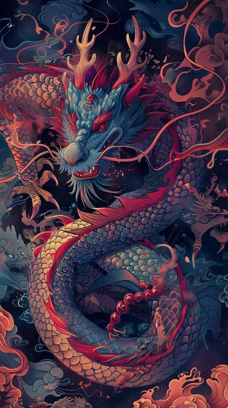 中国龙，潮流，衣服设计，高品质，4k，商业用图，电商封面图 - style4部分