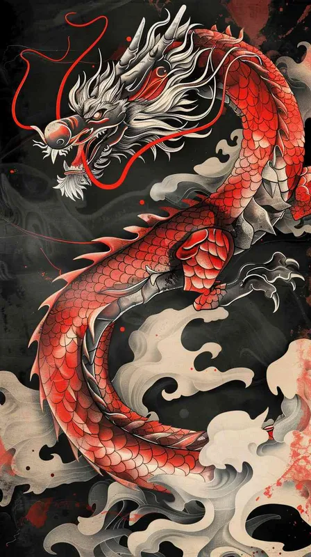 中国龙，潮流，衣服设计，高品质，4k，商业用图，电商封面图 - style4部分
