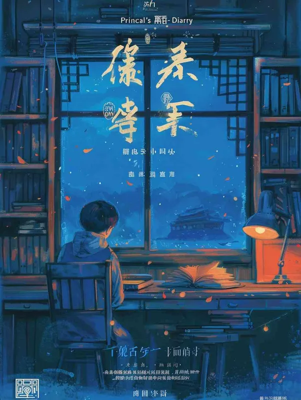 帮我生成一张钱志龙著作的“校长日记”这本书的封面图片,校长日记,钱志龙 - AI绘画作品展示 | Midjourney中文版生成