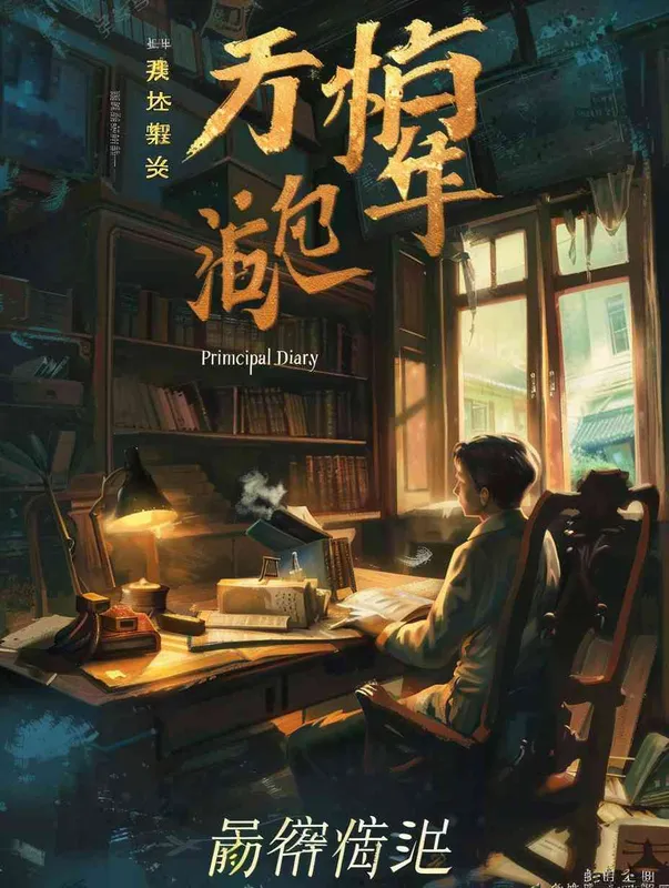 帮我生成一张钱志龙著作的“校长日记”这本书的封面图片,校长日记,钱志龙 - AI绘画作品展示 | Midjourney中文版生成