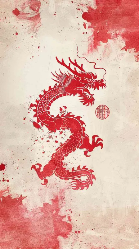 中国龙，潮流，简约设计，高品质，4k，商业用图，电商封面图 - style4部分