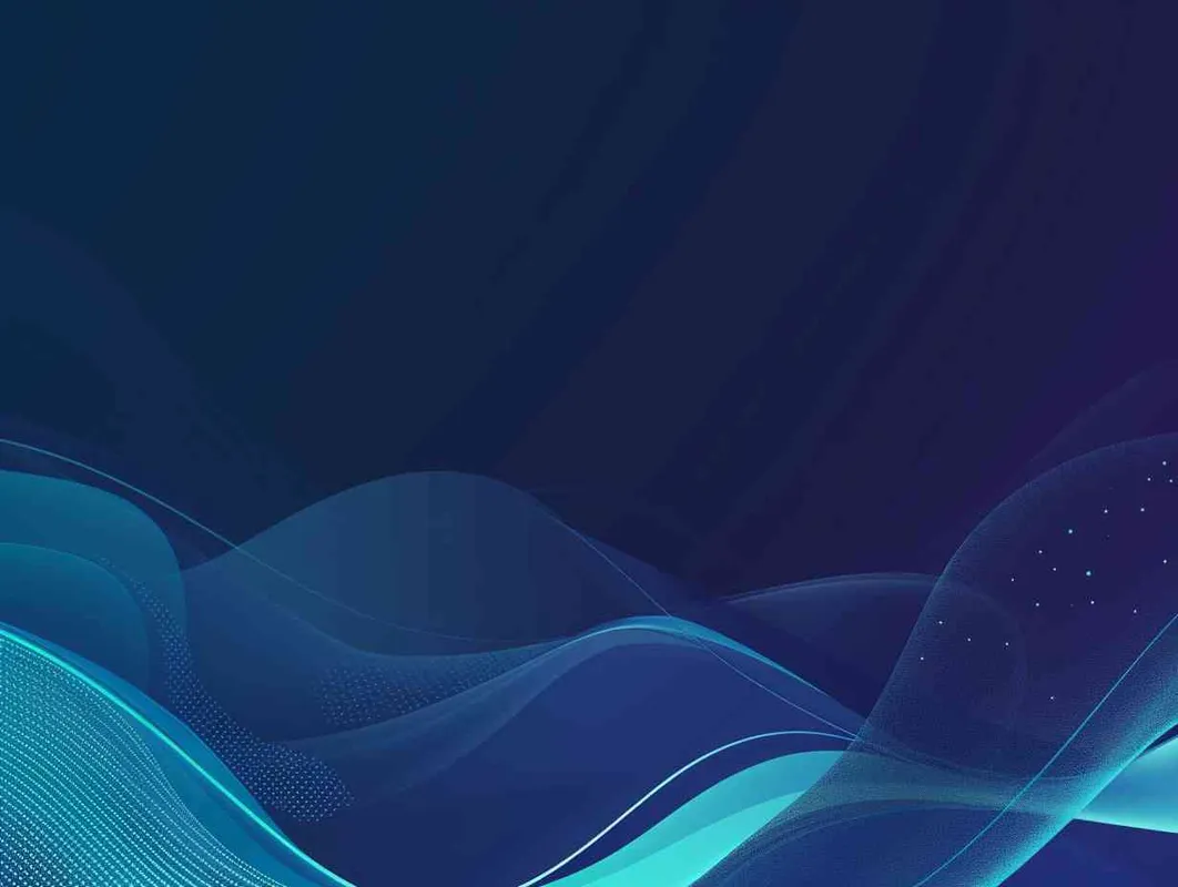 请帮我设计一个AI公司网站的背景图，要求扁平化风格，有宇宙、AI、未来科技感觉，颜色尽量偏深蓝，浅蓝，蓝绿，线条简单明快，不复杂 - style2部分