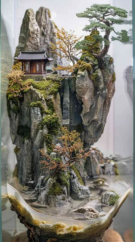 Chinese punk 中国朋克
traditional Chinese landscape style 传统山水风格
miniature sculpture style 微型雕塑风格
crystal made 水晶制作
surreal details 超现实的细节 - style4部分