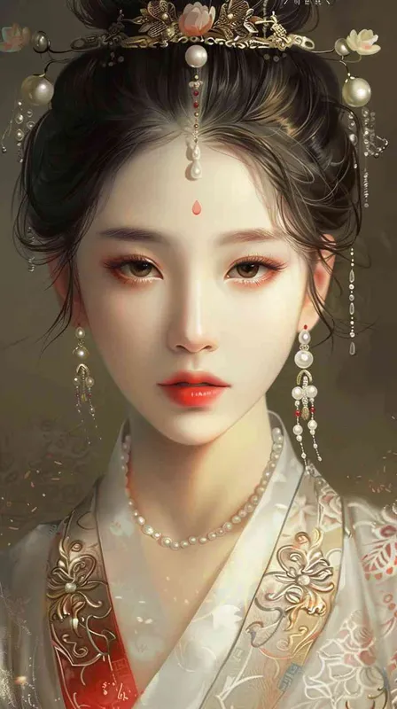 Korean, stunning beauty,with pearl ornaments on her body, - style4部分