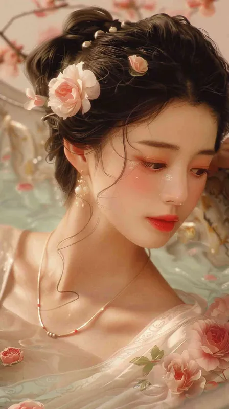 a Chinese beautiful girl,bathing - style2部分