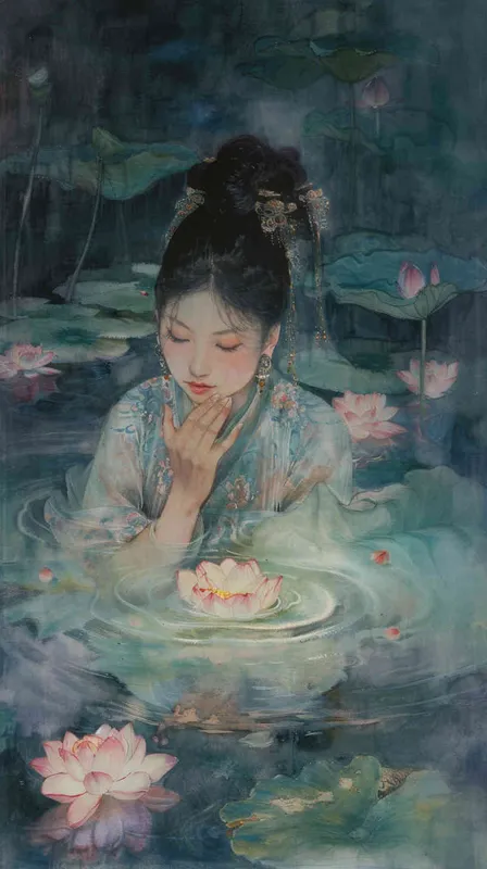 a Chinese beautiful girl,bathing - style4部分