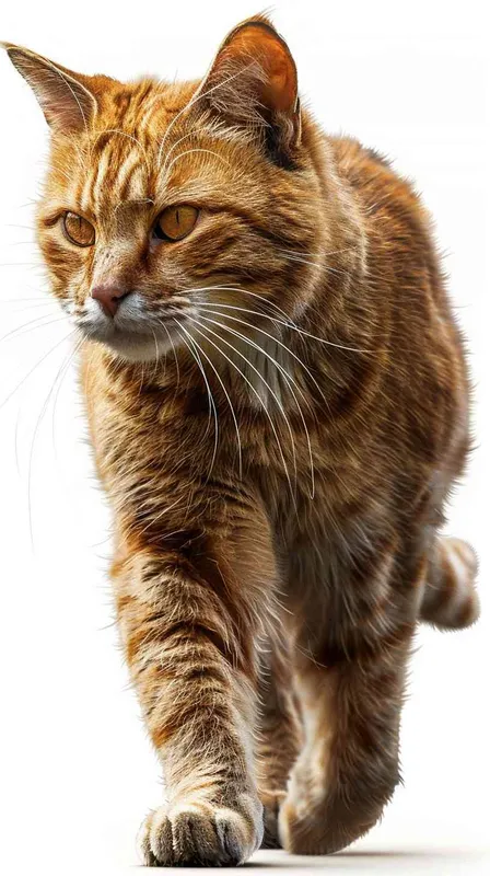 a cat walking facing in front, realistic - style2部分