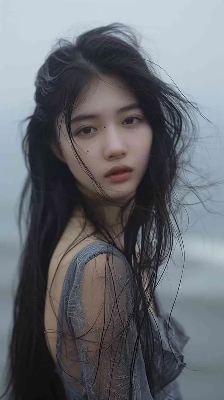 亚洲美女，海边 - style2部分