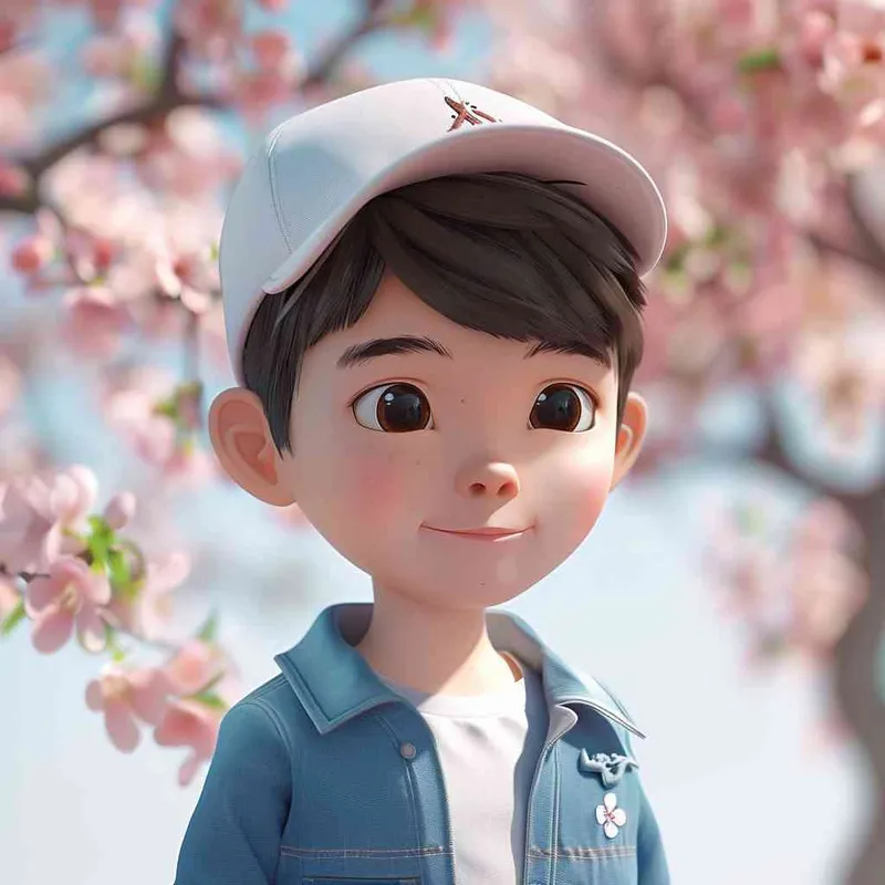 一个英俊的男孩，在春天，POP MART，3D卡通式 - style3部分