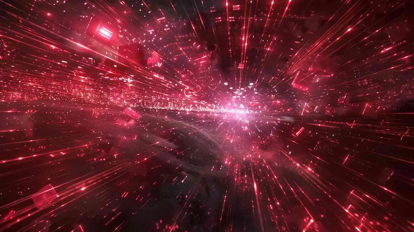 Red universe, A party for young people，science fiction, energy - style3部分