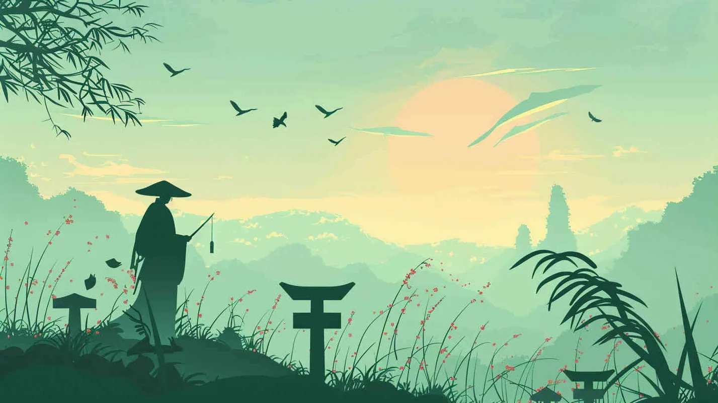 清明节海报设计，绿色踏青，春天，传统节气 - style1部分