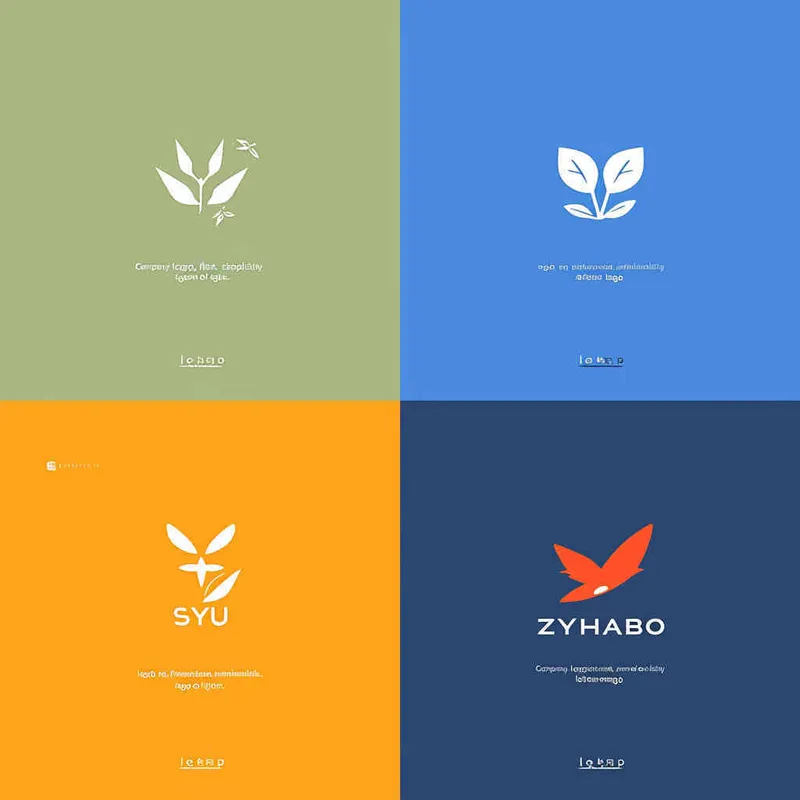 Company logo, flat, clean, simplicity modern, minimalist, vintage, cartoon, geometric, lettermark logo of letter ZYHB  - style4部分