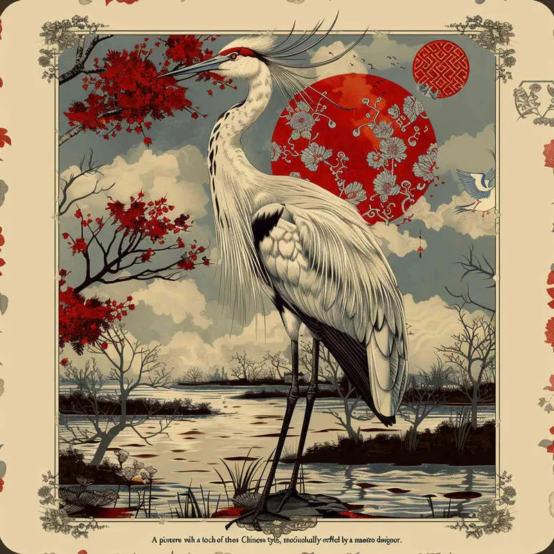 穆夏风格的插画海报，中国传统纹样，大师设计 - style2部分