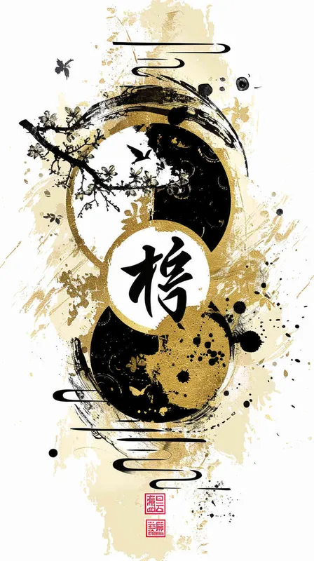 为中药英文翻译宣传生成一个Logo，以中国传统元素作为点缀，以金色为主色调，搭配黑色、红色，图片和文字结合，纯白色背景，矢量图标 - style3部分