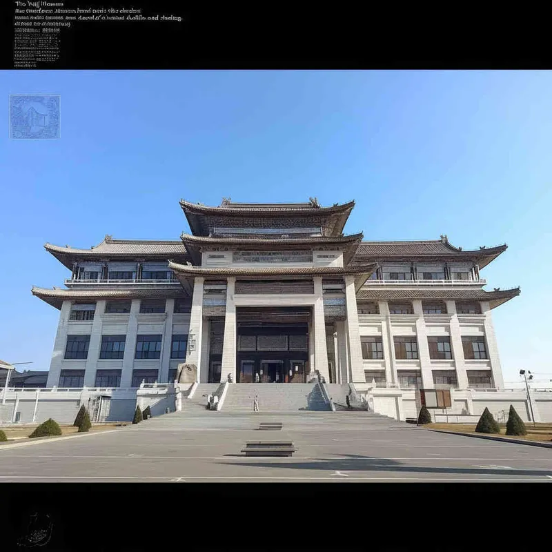 延吉博物馆黑白线稿，不需要细节, 不需要阴影 - style4部分