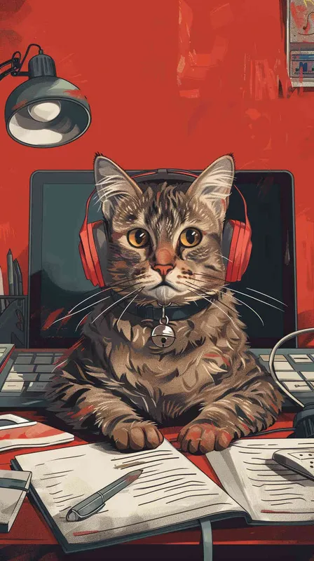 生成一张打工猫猫图片 - style2部分