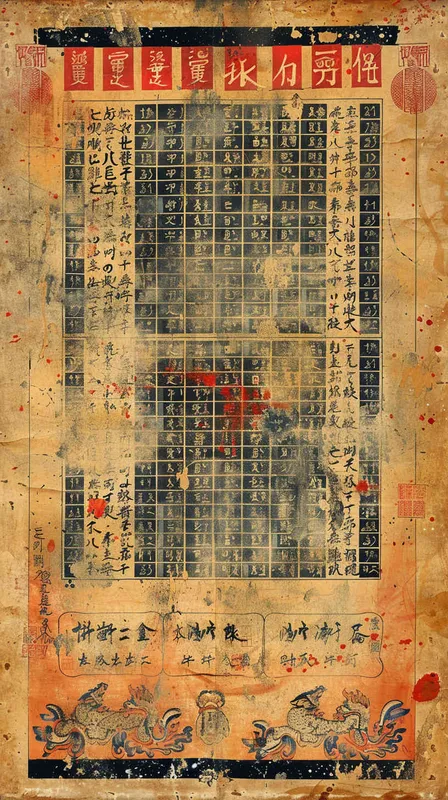 春秋战国，关于九九乘法表的海报 - style3部分