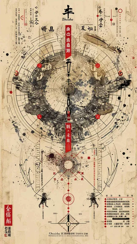 关于南朝 圆周率精算《缀术》的海报 – AI绘画作品展示 | Midjourney中文版生成