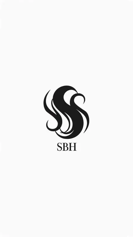 为养发设计一个logo，以字母SBH为设计元素，适合医疗美容行业，白色背景 - style4部分