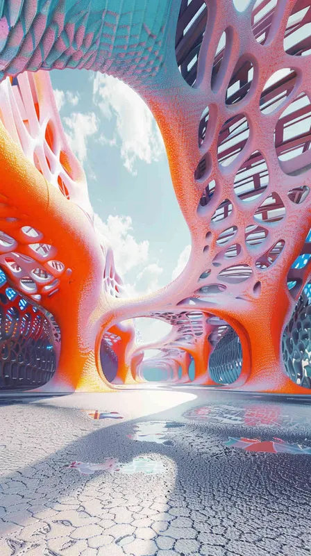 3D设计，使用C4D建模，融合皮克斯和迪士尼的风格，色彩明快生动，仿佛临近倾盆大雨。画面中一只外卖狗（一只德国牧羊犬，身着外卖工作服，可爱的蓝色大眼睛，胸前鲜明的黑色印记，毛色褐白）背负着巨大的背包，摇摇晃晃地穿行在雨中的街道上。采用OC渲染器，细节精致，质感高雅 - style1部分