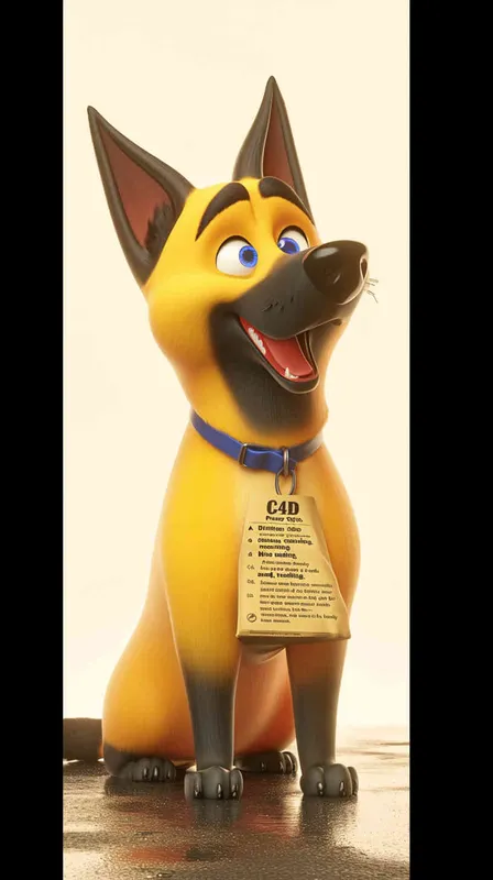 Pixar style, Disney Style, 3D design, C4D modeling, A chubby dog wearing a delivery worker's hat and a blue uniform clumsily holds a delivery bag, nervously looking around, trembling. Rain pours down heavily, with hardly any pedestrians on the street,Bright Colors, LivelyAtmosphere, Blender, OC Renderer, High Detail, High Quality - style2部分