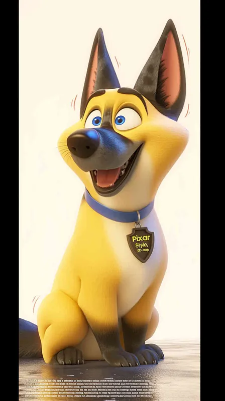 Pixar style, Disney Style, 3D design, C4D modeling, A chubby dog wearing a delivery worker's hat and a blue uniform clumsily holds a delivery bag, nervously looking around, trembling. Rain pours down heavily, with hardly any pedestrians on the street,Bright Colors, LivelyAtmosphere, Blender, OC Renderer, High Detail, High Quality - style4部分