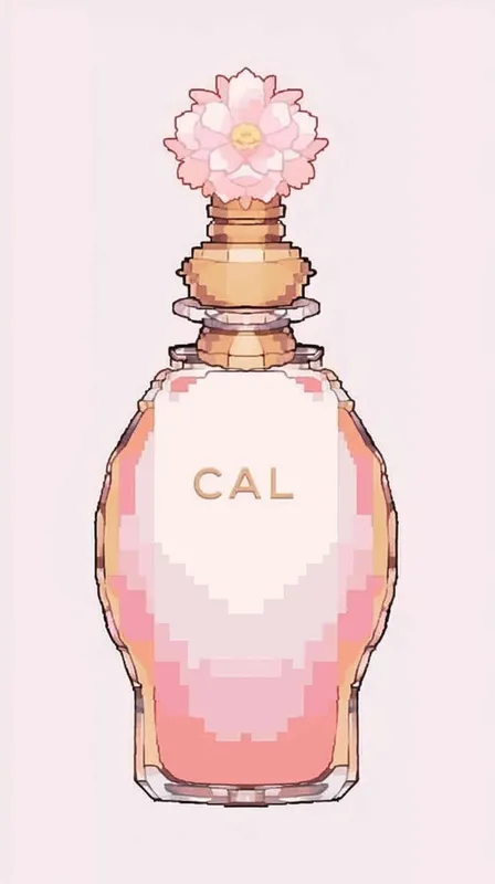 16- bits pixel art , Chanel pink perfume， large canvas format ,-- niji 4 - style1部分