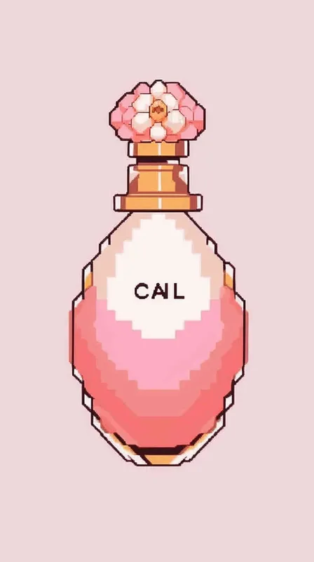 16- bits pixel art , Chanel pink perfume， large canvas format ,-- niji 4 - style3部分
