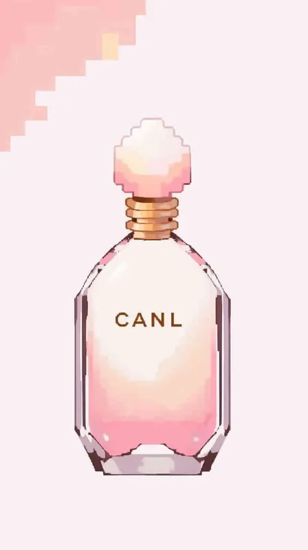 16- bits pixel art , Chanel pink perfume， large canvas format ,-- niji 4 - style4部分