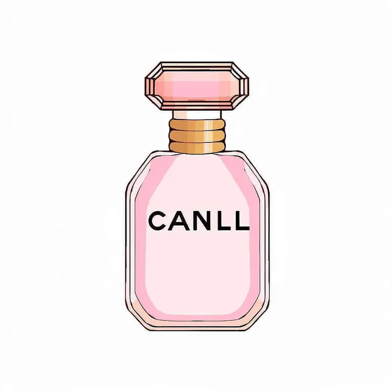 16- bits pixel art , Chanel pink perfume，pink circular bottle body, white square bottle cap，there is black Chanel text on the bottle body， white background, large canvas format ,-- niji 4 - style2部分