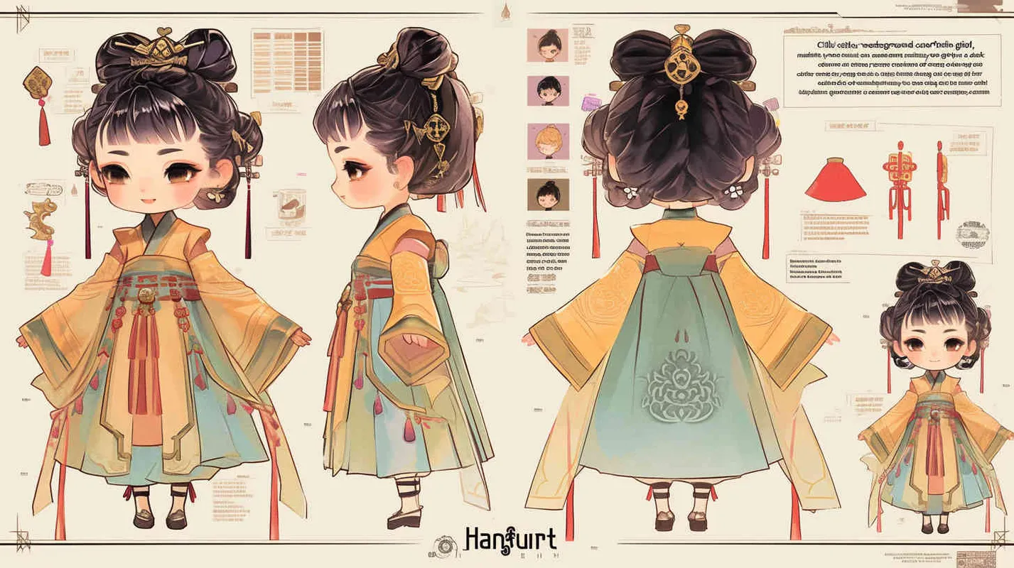 Chibi style, watercolor background, colorfulfantasy realism portrait,a mascot of an ancient young girl,a dark cute cartoon animecharacter design of an ancient young girlwith short hair,she wears a light blue and green Hanfu with short sleeves,cuteancient young girl 3D IP triple view,laughhappily,enerate three views, firstly the frontview, secondly the left view, thirdly theback view,full body, clean background, popmart,pixar,IP,blind box, clay material, pastelcolor, Studio light, octane render, 3D,C4D,blender, hyper quality,Ultra HD,8K –ar 16:9–niji 6–cref https://s.mj.run/D1Zzs6UyPeo–cw 100  – AI绘画作品展示 | Midjourney中文版生成