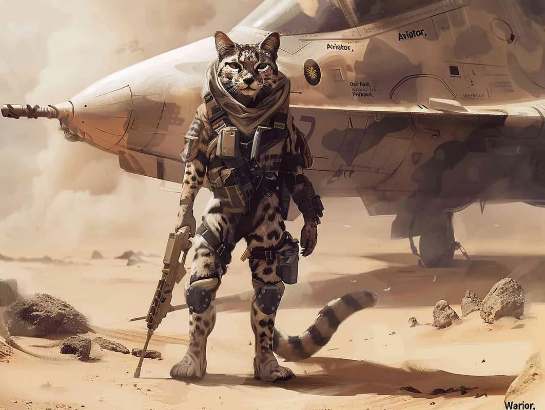 Pilot, Black Cat, Sky, Fighter - style1部分