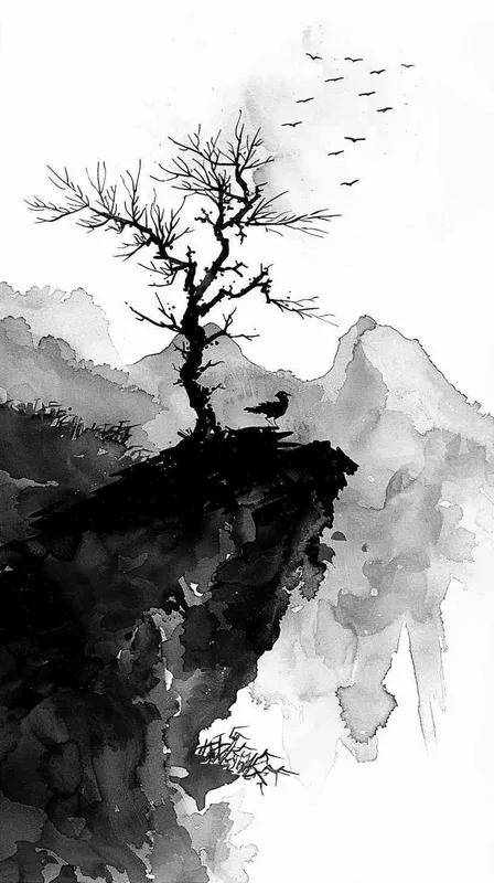 水墨风格插画 - style1部分