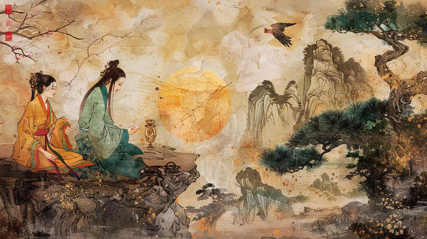 儿童绘本，工笔绢品画，神马的画风 - style2部分