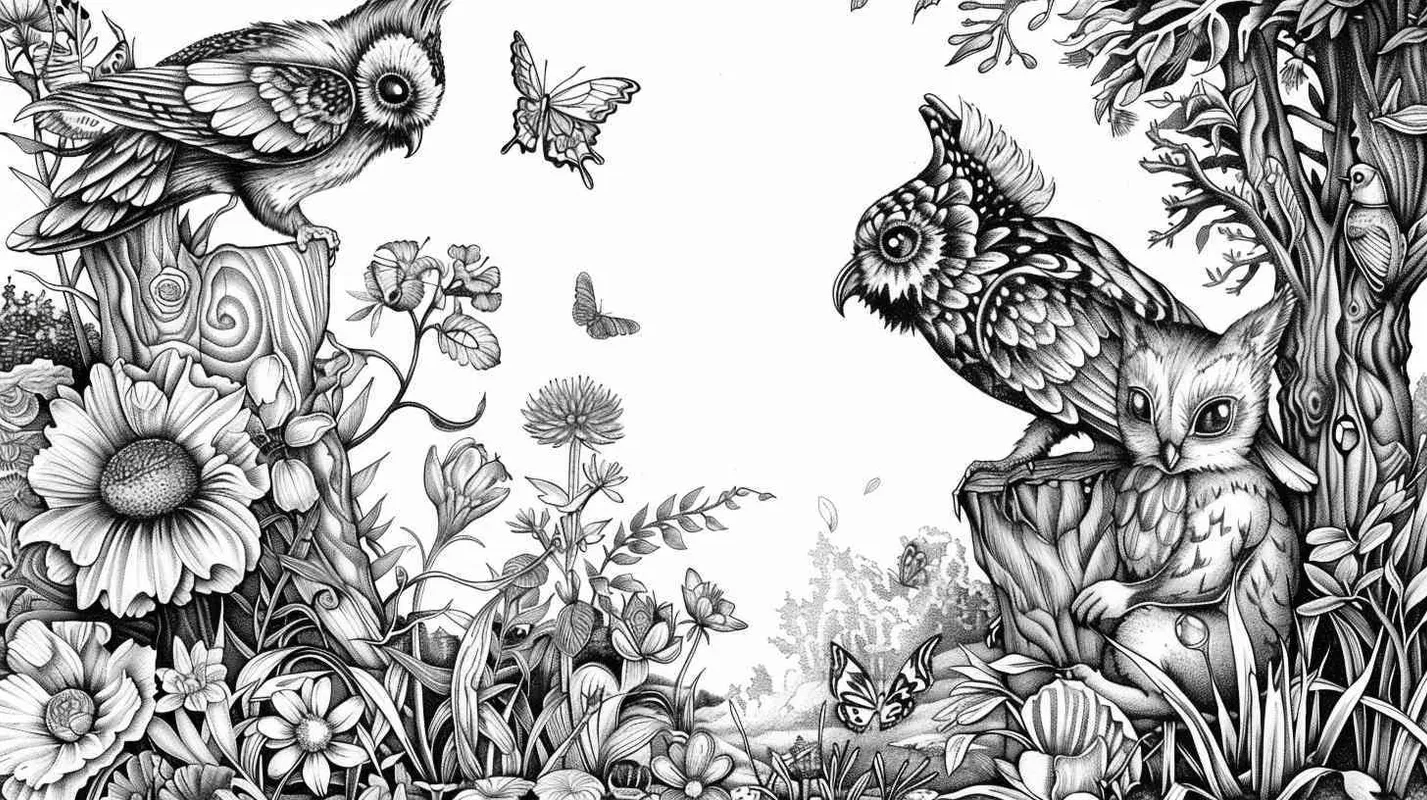 儿童绘本，铜版画风格，细腻的线条， - style4部分