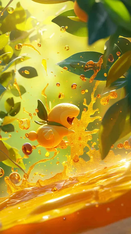 Pixar style, Disney Style, 3D design, C4D modeling, Stylized illustration of a lemon dog energetically chasing a squirrel amidst lush greenery, incorporating elements of whimsy and playfulness. Utilize a chaotic style with moderate abstraction to enhance the dynamic nature of the scene，Bright Colors, LivelyAtmosphere, Blender, OC Renderer, High Detail, High Quality - style1部分
