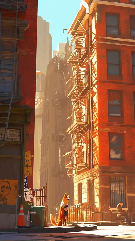 Pixar style, Disney Style, 3D design, C4D modeling, photo of a bustling city street corner, captured from a low angle to emphasize the perspective of a small delivery dog. The dog, wearing a bright orange vest, stands proudly beside a courier bag, holding a delivery order in its mouth. Sunlight streams through the urban canyon, casting long shadows and creating a warm, inviting atmosphere. Use a wide-angle lens to capture the dynamic energy of the scene，Bright Colors, LivelyAtmosphere, Blender, OC Renderer, High Detail, High Quality --cref https://mj-cdn.aiwentu.com/attachments/1220686910159196262/1220991630157414520/mario_mariob4147_Currently_engaged_in_the_task_of_blending_imag_5685fcc0-fe06-4817-8ceb-b8b6906eb844.png - style2部分