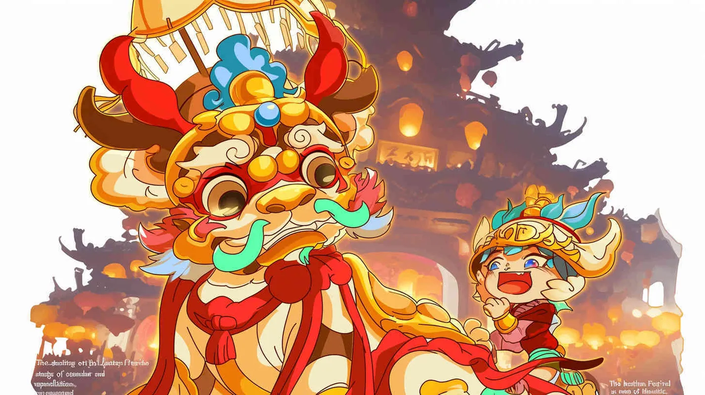 唐代夜晚街景，元宵节热闹非凡得盛世，过节的气氛，背景是大唐得城门，近景镜头，平视视角 - style4部分
