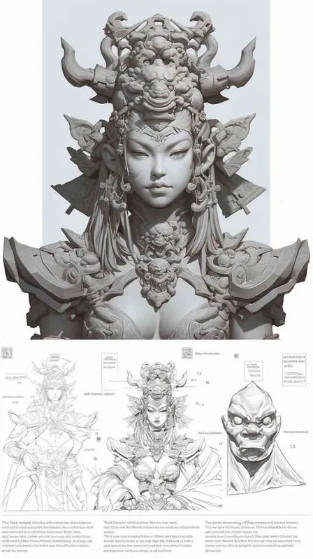 ((黑白线稿小手办))((做成三维立体))((做出三视图))((手办模型))((必须三视角度))((正面身，侧面身，背面身))((全身))((三视图，正身，侧身，后背))((正身，侧身，和后背))((不用上色))((8000k分辨率))((高清画质))((精细脸))((精致画质))((必须三视图))((正面，侧面，后背))((人物一定要有侧面))((全身像)) - style3部分