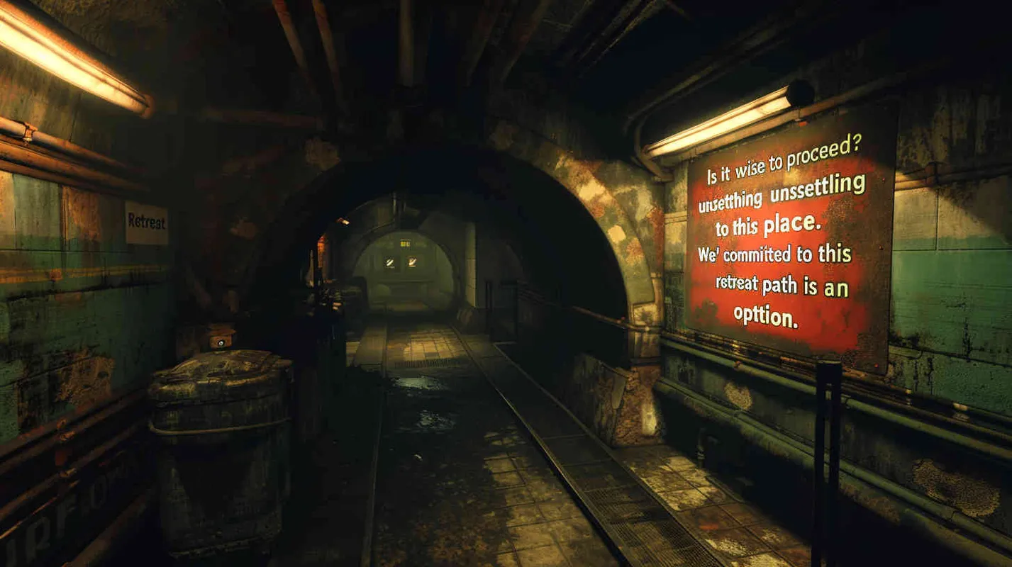 Venturing into the dimly lit tunnel, the darkness pressing in on all sides. Michael's apprehension grew as he whispered, 