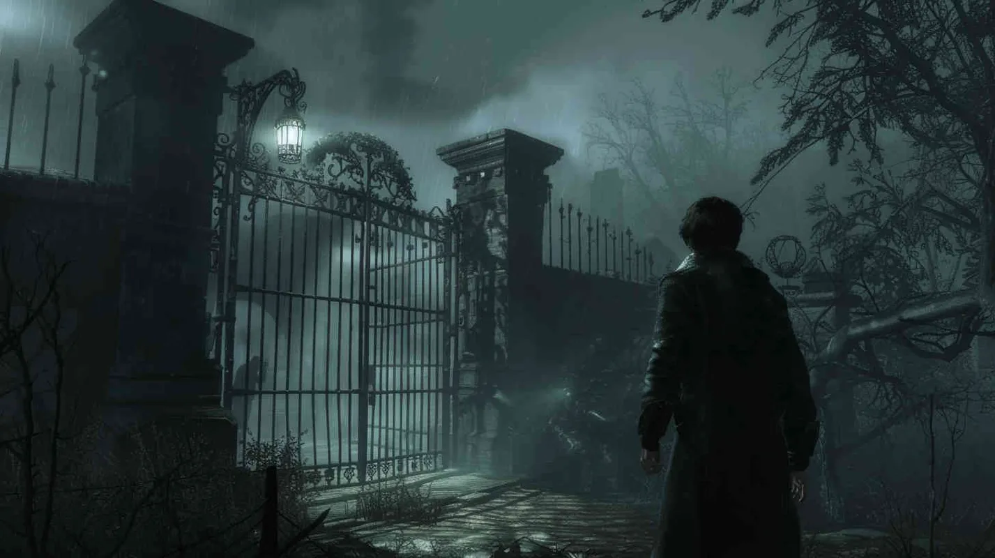 A palpable sense of unease fills the air, as the specter of death hangs over everyone present. Anna's hands shake uncontrollably, David tries to reassure her, and Kate frantically scans the surroundings with a flashlight, seeking a way out. Suddenly, the echo of banging reverberates from the iron gate, signaling a potential lifeline or further peril. - style4部分