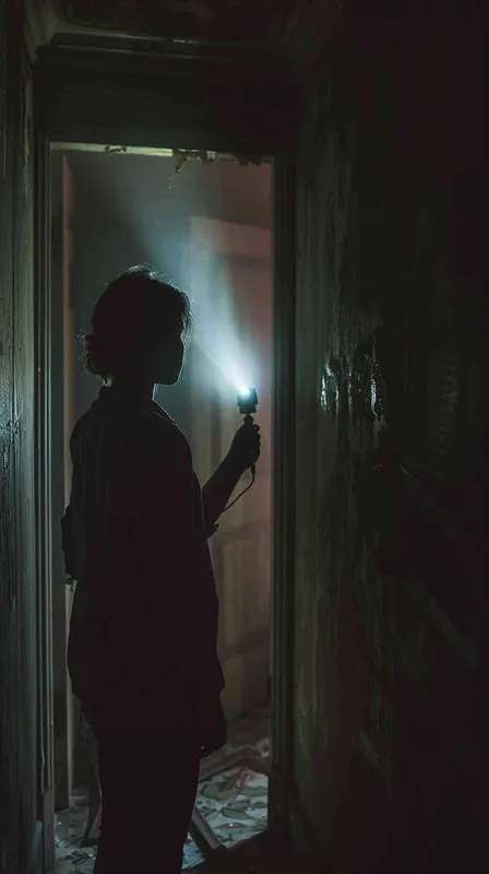 Amidst the palpable tension, Anna's trembling intensifies, David's soothing words fall on deaf ears, and Kate, wielding a flashlight, scours the surroundings desperately seeking a way out. - style4部分