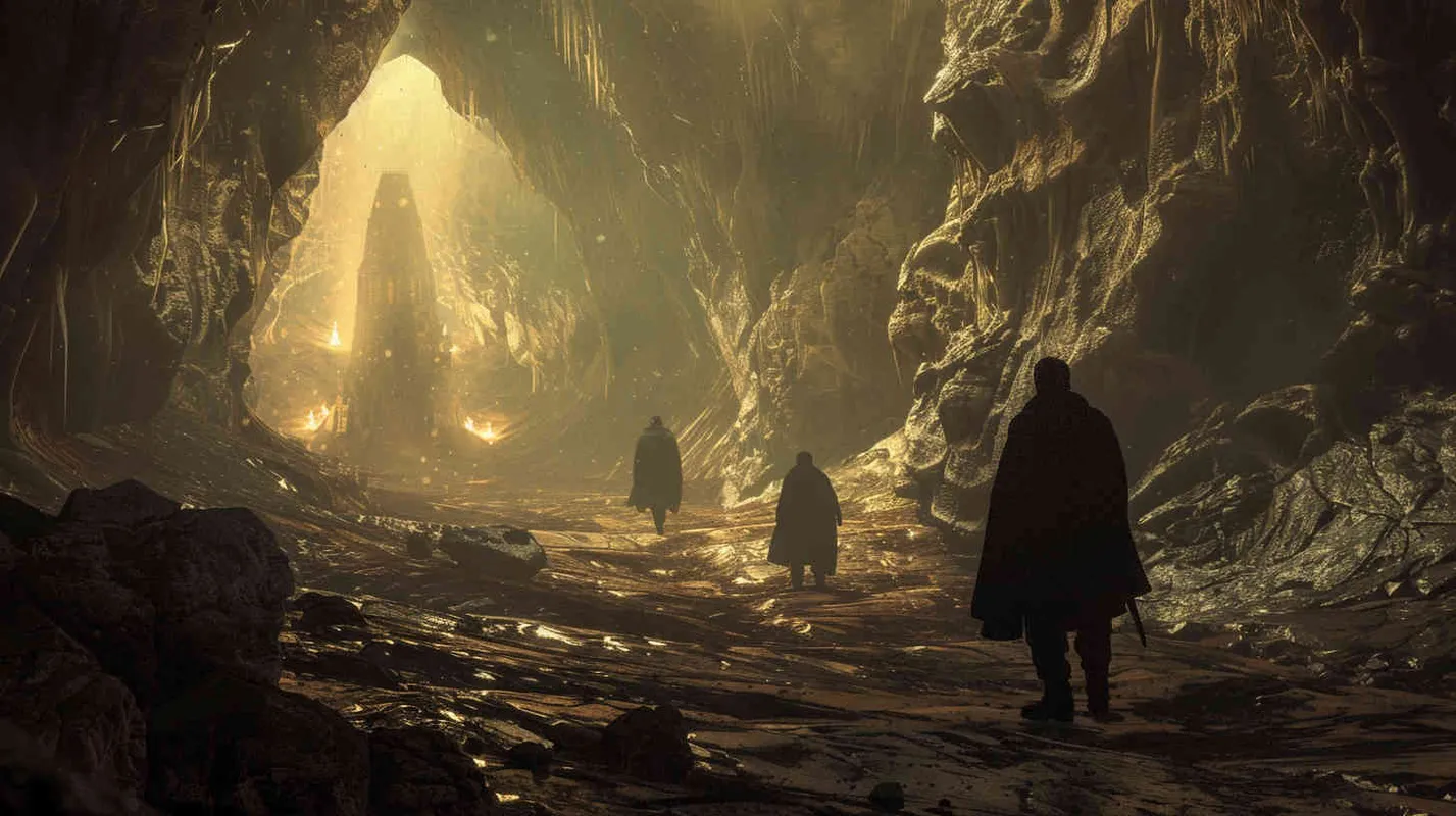 With newfound hope, Professor Johnson and his team set out to follow the enigmatic explorer, stepping onto the path leading to the unknown. As they venture deeper into the depths of this mysterious underground realm, they brace themselves for the challenges and dangers that lie ahead, knowing that the truth will slowly come to light.  - style1部分
