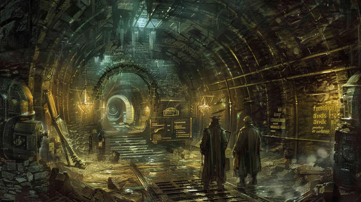 With the guidance of the enigmatic explorer, Professor Johnson and his team venture through a labyrinth of ancient tunnels and hidden chambers, encountering peril with each step. Within this subterranean realm, they uncover relics of antiquity and cryptic inscriptions, hinting at a rich history and enigmatic truths waiting to be revealed. - style3部分